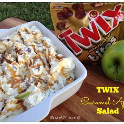 Caramel Apple Salad Recipe, Orange Creamsicle Cocktail, Creamsicle Cocktail, Twix Bites, Taffy Apple Salad, Apple Salad Recipe, Caramel Apple Salad, Caramel Recipe, Apple Salad Recipes