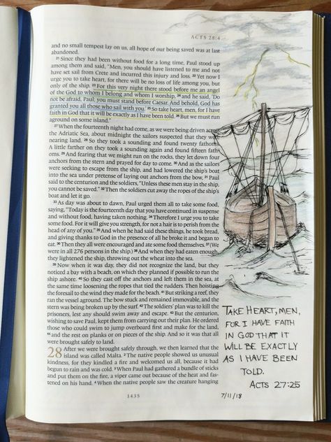 Acts 4 Bible Journaling, Book Of Acts Bible Journaling, Acts Bible Journaling, Judges Bible Journaling, Acts 27, Bible Journaling Genesis Cain And Abel, Bible Wrecker, James Journaling Bible, Illuminated Bible