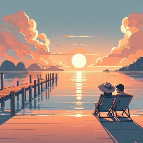 Which is your style - Vibrant hues OR Soft minimal colors... Comment and let us know.. #illustration #vibrant #soft #pastels #design #art #artist #instalive #live #artgallery #contest #instagood #instagram #trending #carousel #viral #SunsetSerenity #SoftColors #BeachMoments #couplegoals #cute #love #couple #beach #vibe #sunset Sunset Wallpaper Illustration, Beach Sunset Illustration, Pink Sunset Illustration, Sunset Vector Art, Ocean Sunset Illustration, Sunset Digital Art, Sunset Illustration, Illustration Minimal, Insta Live