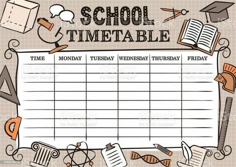 Schedule Journal Ideas, Raspored Časova, School Timetable Ideas, Schedule For School, Study Timetable Template, Schedule Journal, Timetable Design, Diy Bullet Journal, Schedule School