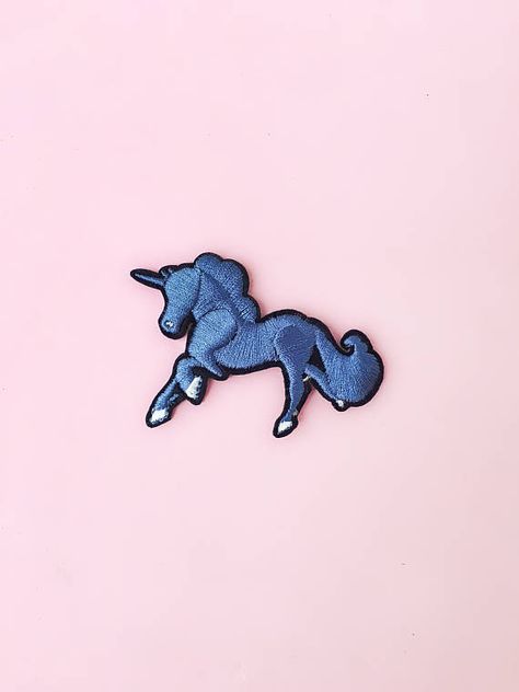 Dark Blue Unicorn Iron On Patch, embroidery patch, custom patch, back patch, feminist patch, disney patch, kawaii clothing, unicorn patch Feminist Patch, Unicorn Patch, Blue Unicorn, School Goals, Custom Patch, Kawaii Clothing, Disney Patches, Patch Embroidery, Custom Patches