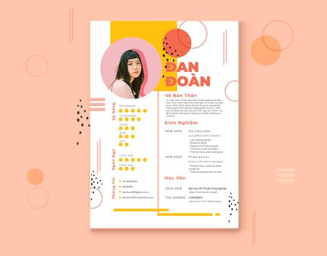 CV / Resume on Behance Graphic Designer Resume Template, Basic Resume Examples, Graphic Design Portfolio Book, Resume Photo, Cv Inspiration, Infographic Resume, Minimalist Graphic Design, Portfolio Resume, Creative Cv