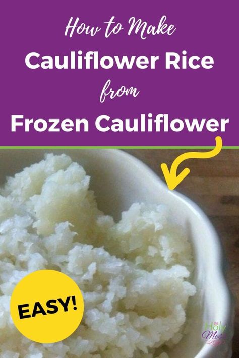 Cauliflower Rice From Frozen, Califlour Rice, Frozen Cauliflower Recipes, Making Cauliflower Rice, Make Cauliflower Rice, Cauliflower Recipes Healthy, Low Carb Rice, Frozen Cauliflower, How To Make Cauliflower