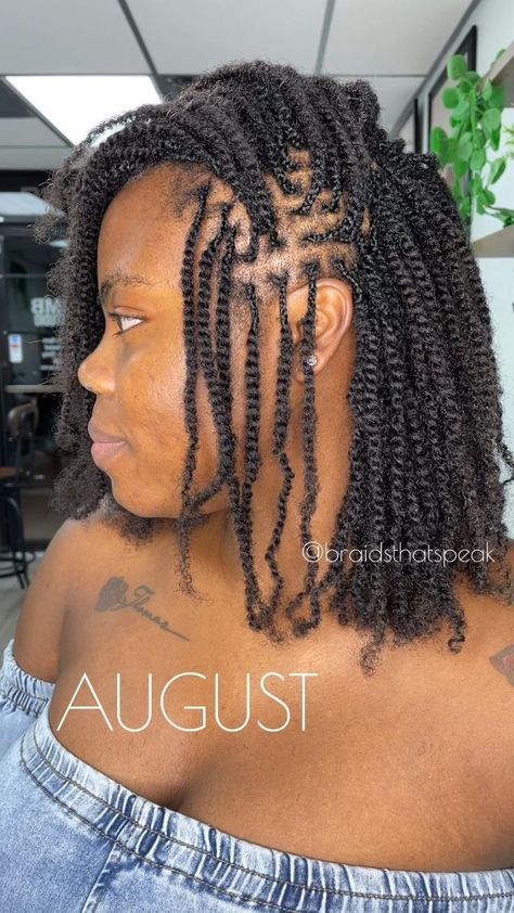 Micro Nubian Twist Hairstyles, Knotless Mini Twists, Short Mini Twist Hairstyles With Extensions, Mini Marley Twists Short, Small Twists With Braiding Hair, Short Micro Twists, Natural Hair Twists Short, Twists On Natural Hair Short, Twist Braids Hairstyles Natural