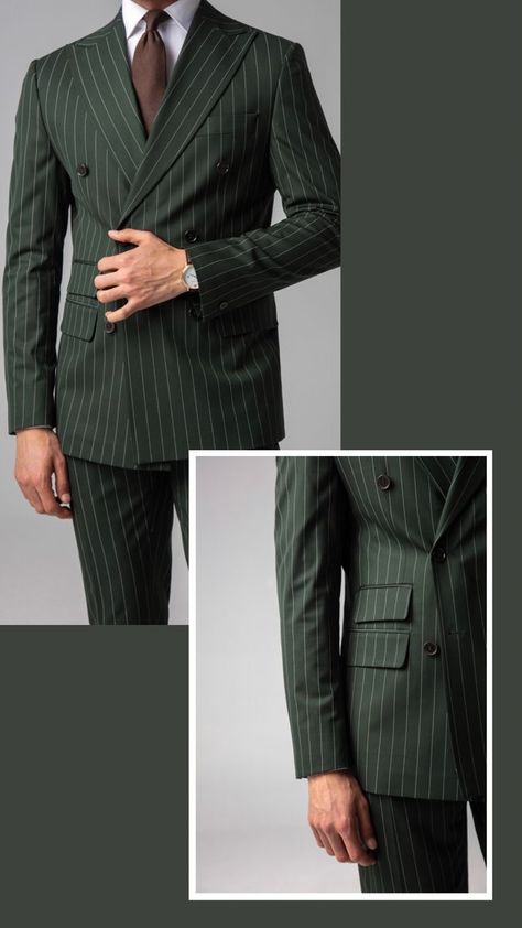 Groom Idea, Business Suits Men, Double Breasted Pinstripe Suit, Mens Dress Shoes Guide, Stylish Mens Suits, Suit Combinations, Classy Suits, Classy Outfits Men, Wedding Outfit Men