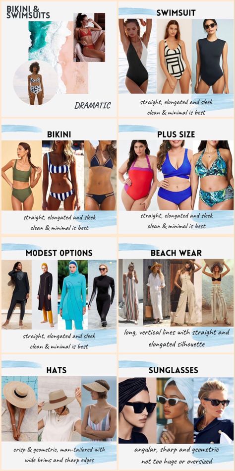 Kibbe Dramatic Swimsuit, Plus Size Dramatic Style, Dramatic Classic Swimsuit, Soft Dramatic Beach, Soft Dramatic Kibbe Plus Size, Dramatic Classic Swimwear, Soft Dramatic Swimsuit, Dramatic Classic Summer Outfit, Dramatic Kibbe Outfit