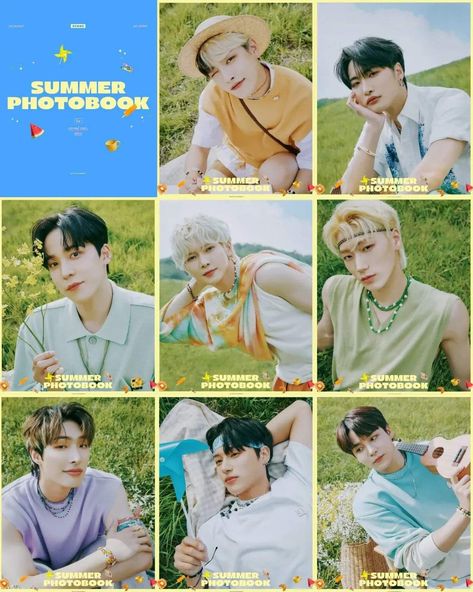 Ateez Summer Wallpaper, Ateez Summer Photobook 2023, Ateez Summer Photobook 2022, Ateez Summer Photobook, Ateez 2022, Ateez 2023, Yearbook Photoshoot, Photobook Layout, Pirate Books