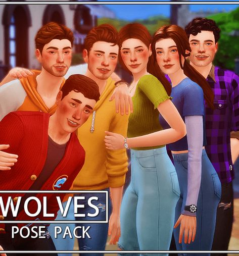 Sims4 Poses, Sims Love, Wolf Poses, Sims 4 Couple Poses, The Sims 4 Lots, Group Pose, Poses Sims 4, Ts4 Poses, Sims Poses