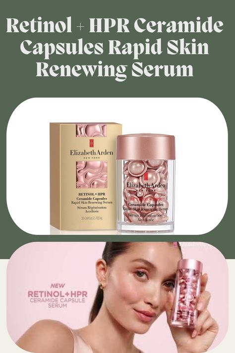 Retinol + HPR Ceramide Capsules Rapid Skin Renewing Serum visibly reduces wrinkles in 7 days1 without irritation2 and leaves skin with improved texture and tone. Gentle formula can be used day and night and is 10X more potent than pure retinol3 for fast results. Serum Capsules, Ceramide Serum, Ceramide Capsules, Formula Cans, Fast Results, Day Night, Reduce Wrinkles, Day And Night, Retinol