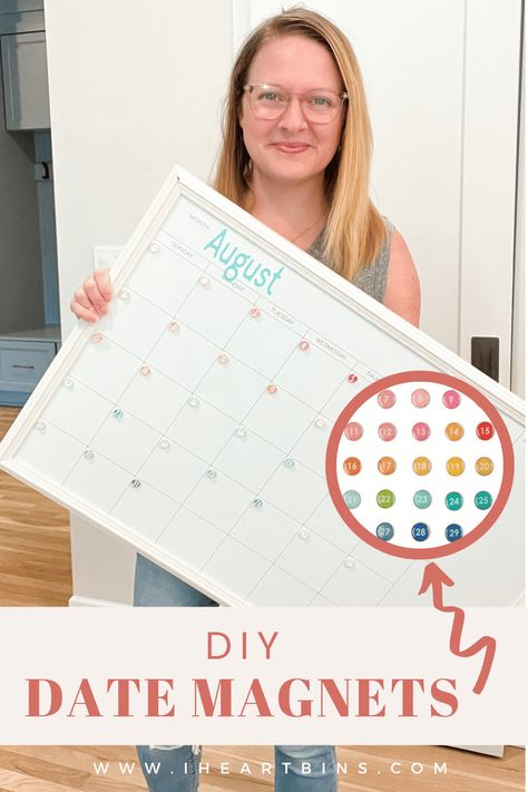 Multi-colored glass date magnets Calendar Magnets, Magnetic Calendar, Family Calendar, Diy Calendar, Calendar Date, Home Organization Hacks, Vinyl Art, Organization Hacks, Spice Up