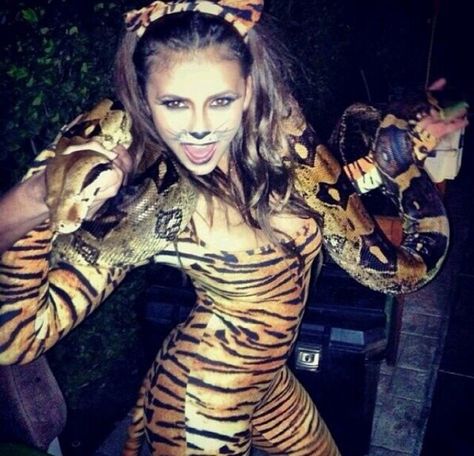 Nina Dobrec, Jungle Themed Birthday Party Nina Dobrev Degrassi, Nina Dobrev Birthday, Nikolina Konstantinova Dobreva, Tiger Costume, Vampire Diaries Seasons, Katherine Pierce, 25th Birthday, Elena Gilbert, Vampire Diaries The Originals