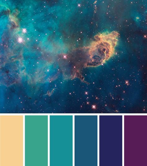 Galaxy Color Palette, Space Color Palette, Design Seed, Birth Colors, Aesthetic Galaxy, Galaxy Colors, Color Schemes Colour Palettes, Palette Art, Rustic Colors