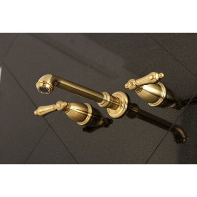 Kingston Brass English Country Wall Mounted Bathroom Faucet Finish: Satin Brass Brass Bathtub Faucet, Wall Mount Bathroom Faucet, Wall Mount Faucet Bathroom, Roman Tub Faucets, Roman Tub, Tub Spout, The Tudor, Tub Filler, Tub Faucet