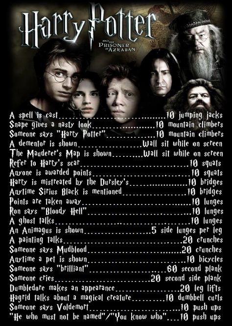 Harry Potter Workout, Tv Show Workouts, Movie Workouts, Tv Workouts, Show Movie, Severus Rogue, The Prisoner, The Prisoner Of Azkaban, Trening Fitness