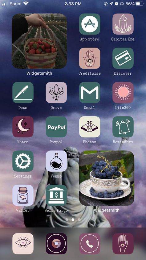 Witchy Home Screen, Witchcraft Apps, Witchy Apps, Witch Apps, Spell Crafting, Green Strawberries, Good Apps For Iphone, Witchy Home, Healing Room