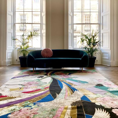 Wendy Morrison, Rainbow Rug, Japanese Dress, Luxury Wallpaper, Hand Knotted Rug, Silk Rug, Vibrant Design, Knotted Rug, Hand Tufted Rugs