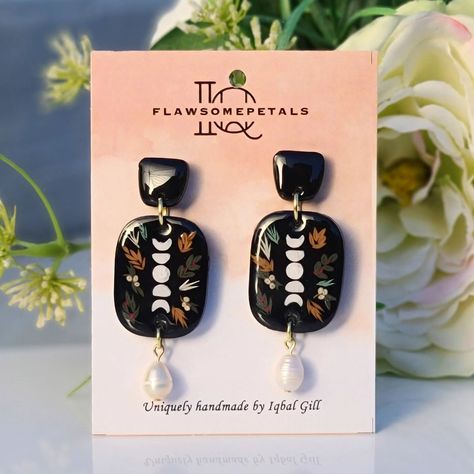 Botanical Moon Phase Earrings (style 2) Which one do you like more? Dangle style with Fresh water pearls or Maroon Dangles? Comment below Fresh Water Pearls, Water Pearls, Moon Phases, Fashion Earrings, Fresh Water, Freshwater Pearls, Moon, Water, Quick Saves