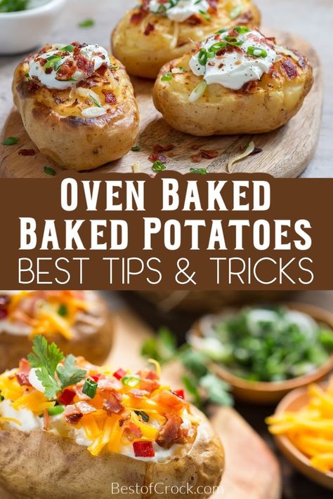 Baked Potatoes In Oven, How To Bake Potatoes, Best Baked Potatoes, Baked Potatoes In The Oven, Potatoes In The Oven, Cooking Baked Potatoes, Crispy Baked Potatoes, Best Baked Potato, Potatoes Baked