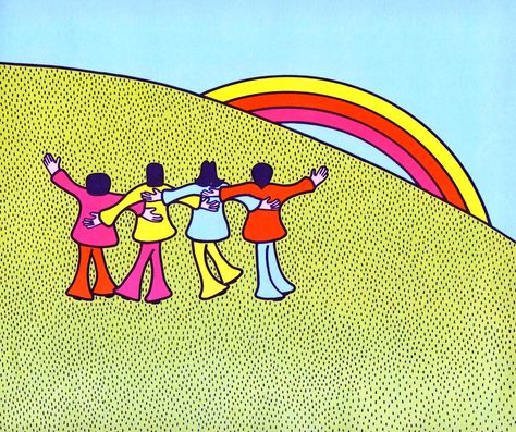 We Love You Beatles, a stunning vintage illustrated children's book from 1971 by Margaret Sutton Beatles Vintage, Vintage Children, Love You, Rainbow, Art