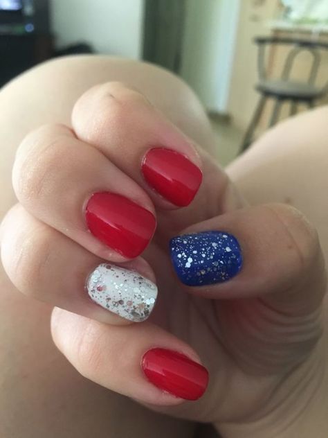 Patriotic Nails Design, Patriotic Nails, Fourth Of July Nails, 4th Of July Nails, Basic Nails, July Nails, Nails For Kids, Beach Nails, Dipped Nails