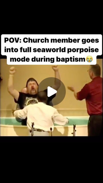 MIKA MORROW on Instagram: "Poor pastor got picked up by the scruff!🤣😭  #baptism#christian#fail#hilarious#videooftheweek#church#churchvideo#pastor" Funny Church Videos, Funny Fails Hilarious, Baptist Humor, Church Jokes, Funny Fails Videos, Baptism Christian, Church Humor, Youth Pastor, Christian Videos