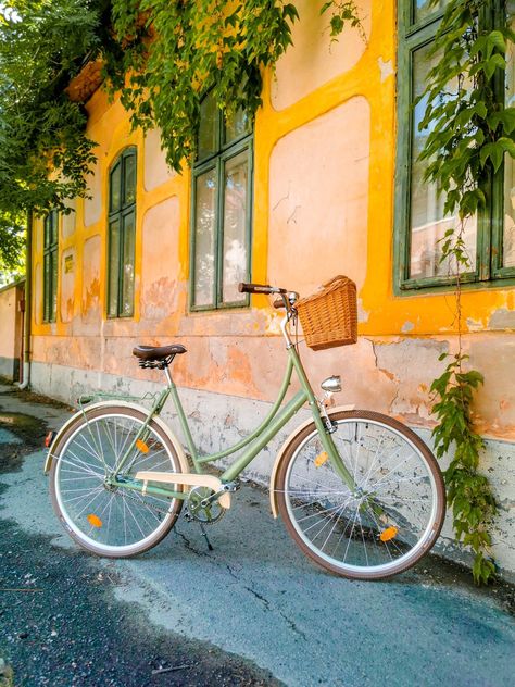 Bike Reference Photo, Vintage Bike With Basket, Retro Bycicles, Cottagecore Bicycle, Bikes With Baskets, Vintage Bikes With Basket, Bicycle Aesthetic Vintage, City Bike Aesthetic, Vintage Bike Aesthetic