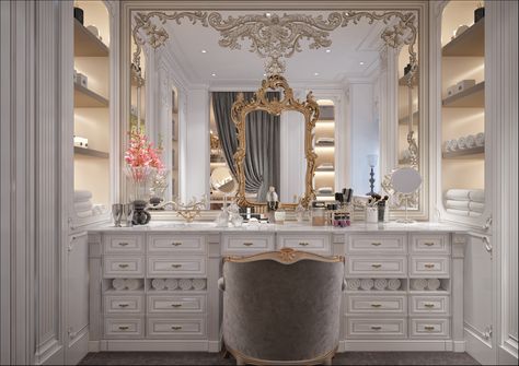 Fashion House Studio, Gothic Style Bedroom, Dressing Room Decor, Dressing Room Closet, Dream Closet Design, Modern Living Room Interior, Bedroom Design Inspiration, Dressing Table Design, Luxury Closets Design