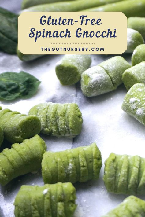 Gluten-Free Spinach Gnocchi — The Gut Nursery Spinach Gnocchi Recipe, Gluten Free Gnocchi Recipes, Spinach Gnocchi, Ricotta Sauce, Gf Meals, Gluten Free Gnocchi, How To Cook Gnocchi, Use Your Imagination, Beet Greens