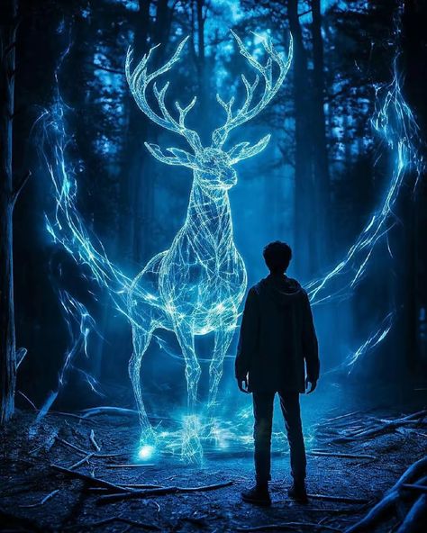 Patronus Art, Snape Patronus, Harry Potter Posters, Doe Patronus, Stag And Doe, Forbidden Forest, Harry Potter Poster, My Lovely Friend, Snape Harry Potter