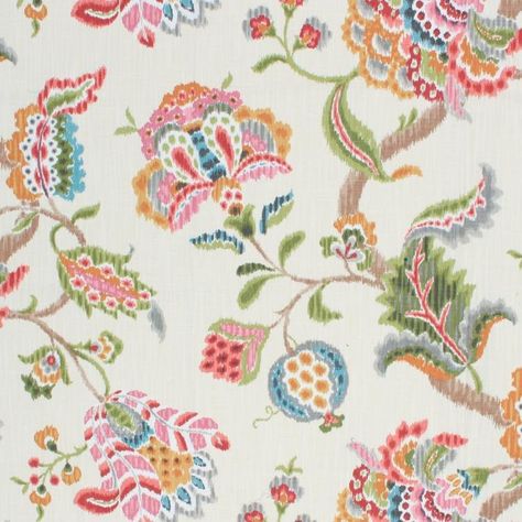 RM Coco Suite Ipswich Fabric | Wayfair Chinoiserie Fabric, White Drapery, Fringe Fabric, Ikat Fabric, Drapery Fabric, Home Decor Fabric, Fabric Samples, Floral Fabric, Fabric Decor