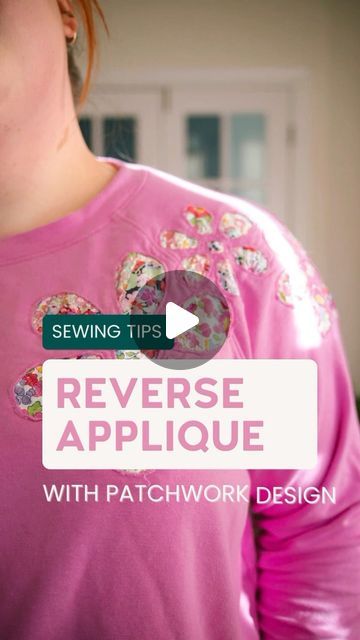 Gabriela Longfish | Chalk and Notch on Instagram: "How to upgrade your Page Hoodie with reverse appliqué -  Inspired by some patchwork ready to wear sweatshirts, this look is easy to re-create using your favorite sweatshirt pattern and fabric scraps. If you want to skip the patchwork, you can also use this technique with a single piece of fabric for the appliqué.  Quick Tip | Backing your patchwork with a chiffon fabric gives it a nice, smooth layer against the skin for added comfort.   Videos and Tutorial | @megmadesewing Pattern | @chalkandnotch #pagehoodie Fabric | French Terry from @blackbirdfabrics and Liberty of London fat quarters  #sewingtutorial #howtosew #sewingtips #chalkandnotchpatterns #isew #diyfashion #applique #sewist" Patch Sweatshirt Diy, Patchwork Clothes Diy, Embroidered Sweatshirt Diy, Reverse Applique Designs, Reverse Applique Tutorial, Sweatshirt Refashion Remake, Comfort Videos, Denim Applique, Hoodie Sewing