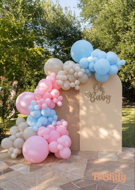 Want to make your special announcement extra special? Bashify can help you create the most beautiful backdrop for your momentous event! We’ll bring the balloons, props and much more to bring your vision to life. Gender Reveal Arch Backdrop, Gender Reveal Decorations Backdrops, Gender Reveal Backdrop Ideas Backgrounds, Gender Reveal Backdrop Ideas, 2023 Balloons, Gender Ideas, Gender Reveal Backdrop, Gender Reveal Decor, Gender Reveal Baby Shower Themes