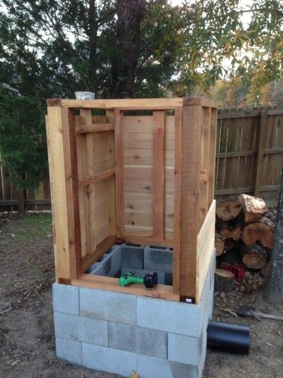 How to Build a Smokehouse Smokehouse Plans, Backyard Smokers, Build A Smoker, Diy Smoker, Smoker Plans, Outdoor Smoker, Homemade Smoker, Cinder Blocks, Bbq Pit