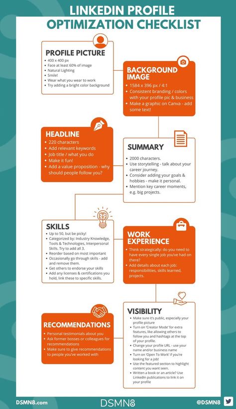 How to optimize your LinkedIn profile for success! Grab our infographic / LinkedIn profile checklist to help build your personal brand and grow a social media following. Best Linkedin Profiles, Branding Infographic, Branding Checklist, Linkedin Business, Good Leadership Skills, Social Media Following, Student Resume Template, Linkedin Tips, Marketing Planner