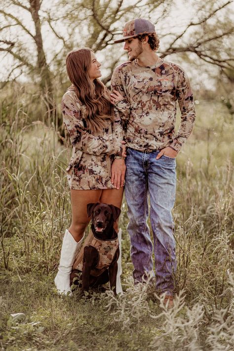 outfit delaying linking in LTK Couples Camo Photoshoot, Couple Photoshoot Clothes, Western Couple Costume Ideas, Duck Hunting Couple Pictures, Western Couples Costume, Hunting Proposal Ideas, Cute Couple Pics Western, Country Couple Photoshoot Outfits, Couples Photoshoot Fall Outfit