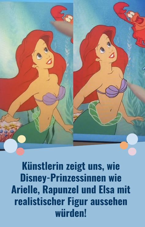 Disney-Prinzessinnen sind meistens besonders schlank. Eine Künstlerin zeigt uns nun ein realistischeres Bild von ihnen – mit normaler Figur! Funny Disney, Disney Funny, Magazine Layout, Body Positivity, Layout, Magazine, Disney Characters, Film, Disney