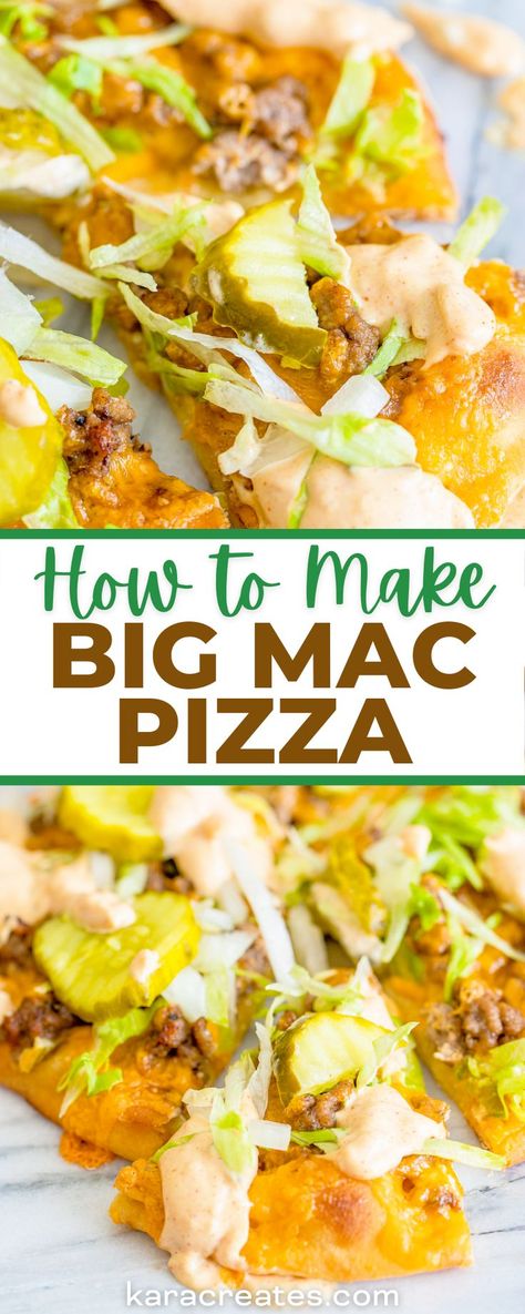 Big Mac Pizza, Special Sauce Recipe, Homemade Big Mac, Beef Pizza, Hamburger Pizza, Perfect Pizza, Pizza Recipes Homemade, Secret Sauce, Pizza Recipe