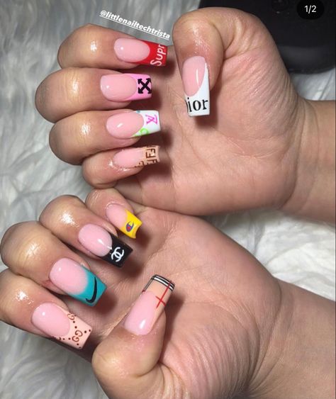 Bape Heart, Exotic Birthday Nails, 21st Birthday Nails, Mauve Nails, Cute Acrylic Nail Designs, School Nails, Short Square Acrylic Nails, Long Acrylic, Acrylic Nails Coffin Short