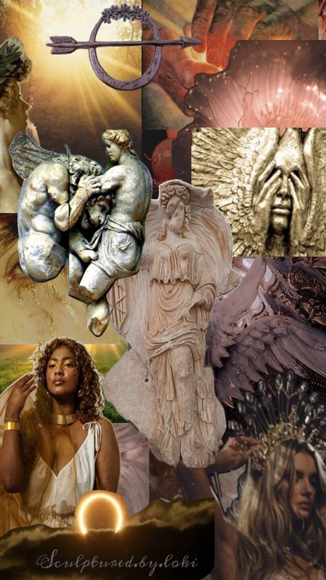 Collage of the twins Aether and Hemera Hemera Goddess, God Of Light, Greek Goddess, Greek Gods