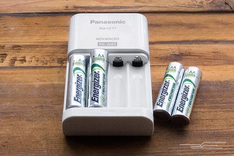 The Best Rechargeable Battery Charger (for AA and AAA batteries) | The Panasonic Advanced Individual NiMH Battery Charger does all the work for you, accurately charging and maintaining your batteries without a single button press. Recondition Batteries, Battery Bank, 18650 Battery, Lead Acid Battery, Laptop Battery, Aaa Batteries, Whitening Cream, Car Battery, Rechargeable Battery