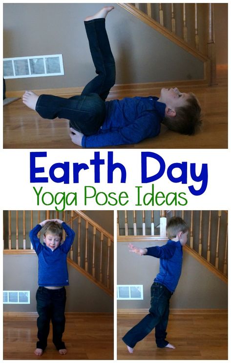 Earth Day Yoga, Recycle Preschool, April Lesson Plans, Yoga Pose Ideas, Earth Day Activity, Earth Activities, Activity For Preschool, Earth Week, Circle Time Activities