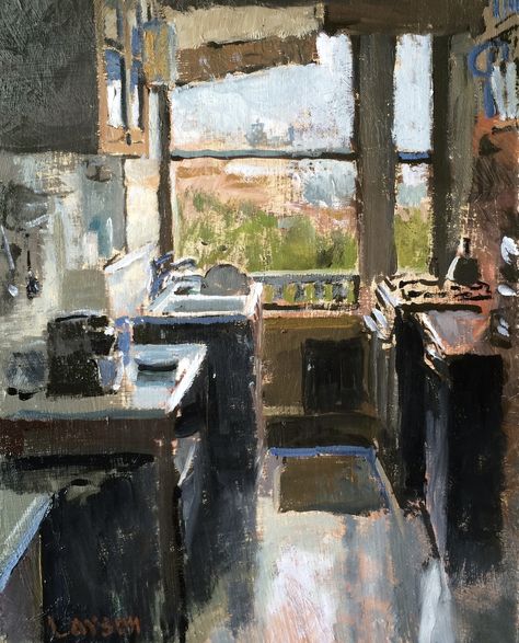 Carlos San Millan Paintings, Carl Dobsky, Art Interior Paintings, Interior Paintings, Painting Kitchen, Saatchi Online, Cityscape Painting, Chiaroscuro, Interior Art