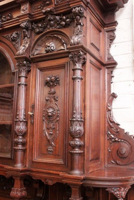 THE BEST MONUMENTAL CABINET FOR YOUR CASTLE - Cabinets - Houtroos Slavic Furniture, Glass Curio Cabinets, Spanish Baroque, Modern Wood Furniture, Baroque Furniture, Antique French Furniture, China Cabinets, Carved Furniture, Cabinet Style