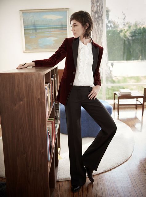 Charlotte Gainsbourg Style, French Style Icons, Glen Luchford, Jane Birkin Style, Yves Saint Laurent Dress, Saint Laurent Dress, Parisienne Chic, 50 & Fabulous, Red Knit Sweater