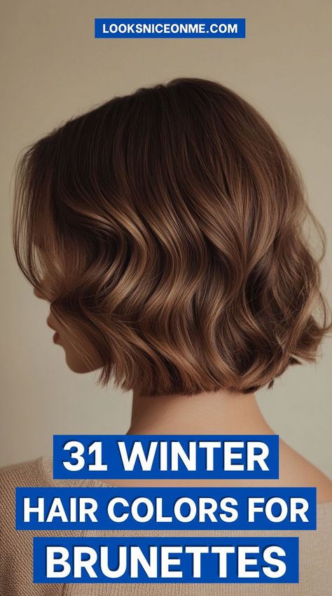 "31 stunning winter hair colors for brunettes! Embrace the season with warm chestnut, icy caramel, and cool espresso shades that will elevate your winter style. ✨💇‍♀️ #BrunetteHairInspo #WinterHairTrends #HairColorIdeas" Winter Hair Colors For Brunettes, Winter Hair Trends, Hair Colors For Brunettes, Colors For Brunettes, Winter Hair Colors, Chestnut Hair, Chestnut Hair Color, Caramel Hair, Brunette Color