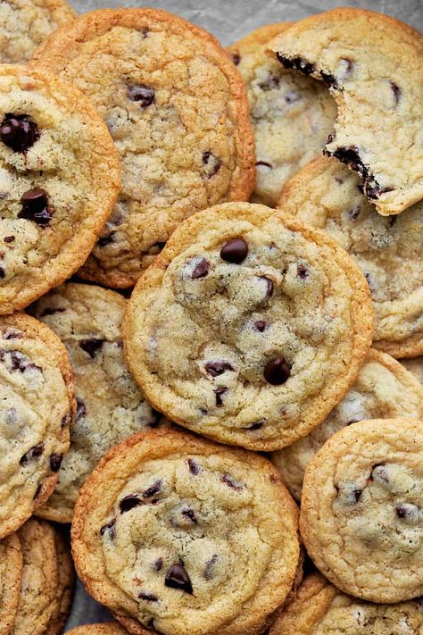 Homemade Chewy Cookies, Best Chocolate Chip Cookie Recipe Crispy, Chocolate Chip Cookies Crispy Chewy, Crispy Edge Chocolate Chip Cookies, From Scratch Chocolate Chip Cookies, Easy Crispy Chocolate Chip Cookies, Crispy And Chewy Chocolate Chip Cookies, Crispy Soft Chocolate Chip Cookies, Flat Chocolate Chip Cookies Recipe