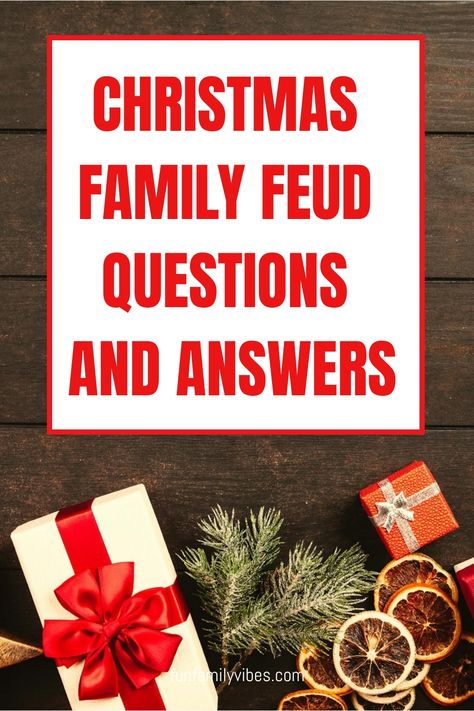 The holiday season is upon us, and what better way to bring fun to your family gatherings than with a challenging game of Christmas Family Feud? This classic game, inspired by the popular television show, is a fantastic way to engage everyone in the festivities. Christmas Feud Questions, Christmas Family Fued Questions Free, Festive Christmas Bow Family Game, Christmas Dinner Games Families, Free Printable Family Feud Christmas Questions, Christmas Family Fued Game, Family Fued Christmas Game, Christmas Game Show Ideas, Holiday Family Feud Questions