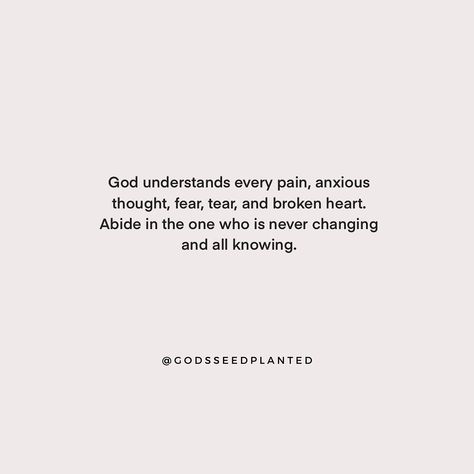 God’s promise… 👉🏼 “For we do not have a high priest who is unable to empathize with our weaknesses, but we have one who has been tempted in every way, just as we are—yet he did not sin.” (Hebrews 4:15) Relying on God 👉🏼 In every trial, pain, and heartache, God understands. He’s been there, and He’s with you now, offering comfort and strength. You’re never alone in your suffering. Anything else to add 👉🏼 Trust that God not only sees your pain but also feels it deeply. Let His love and und... Protecting Your Heart, Blessed Scripture, Relying On God, Lord Prayer, Hebrews 4, God Of Pain, Protect Your Heart, Proverbs 31 Woman, High Priest