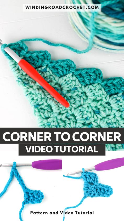 C2c Tutorial, Corner To Corner Crochet Pattern, Crochet C2c Pattern, Crochet Blanket Stitch Pattern, Crochet Granny Square Tutorial, C2c Crochet Pattern Free, C2c Crochet Blanket, Corner Crochet, Corner To Corner Crochet