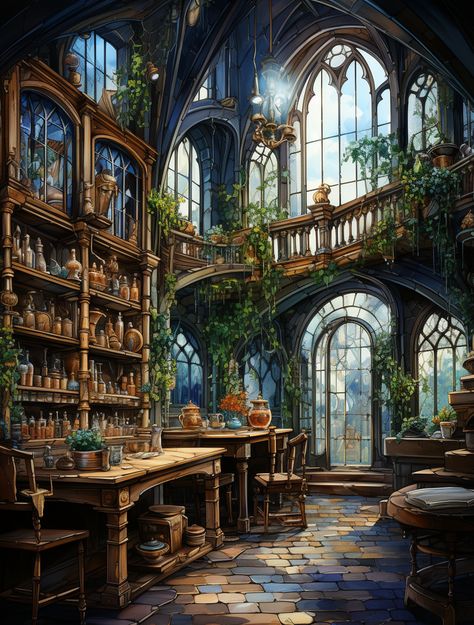 Beautiful Home Libraries, Fairytale Office, Fantasy House Interior Art, Fantasy House Interior, Fantasy Interior, Fantasy Room, Fantasy Rooms, My Fantasy World, Fantasy Closet